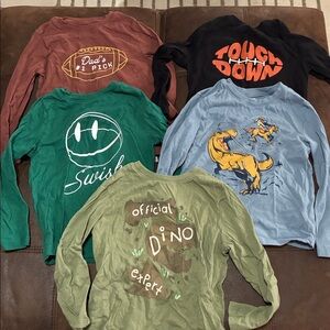 Toddler graphic long sleeve shirts (lot of 5)